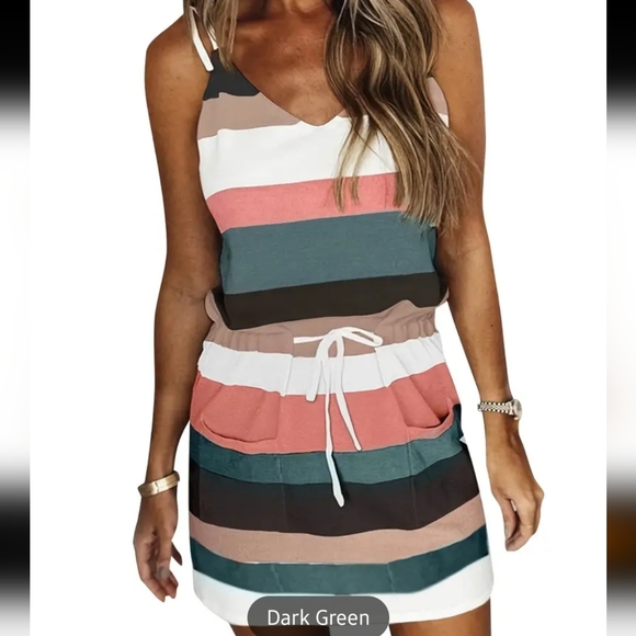 NWT Stripped Sun Dress - Picture 1 of 5